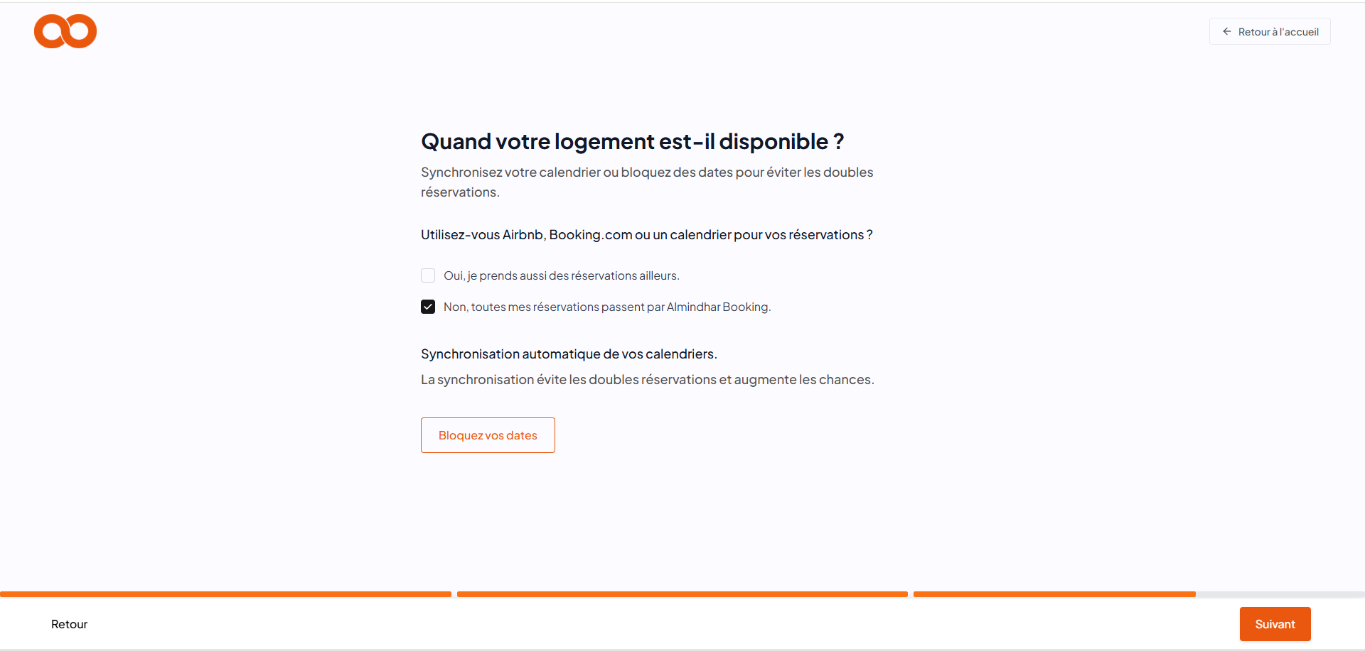Capture d'écran étape 12 - Disponibilité
