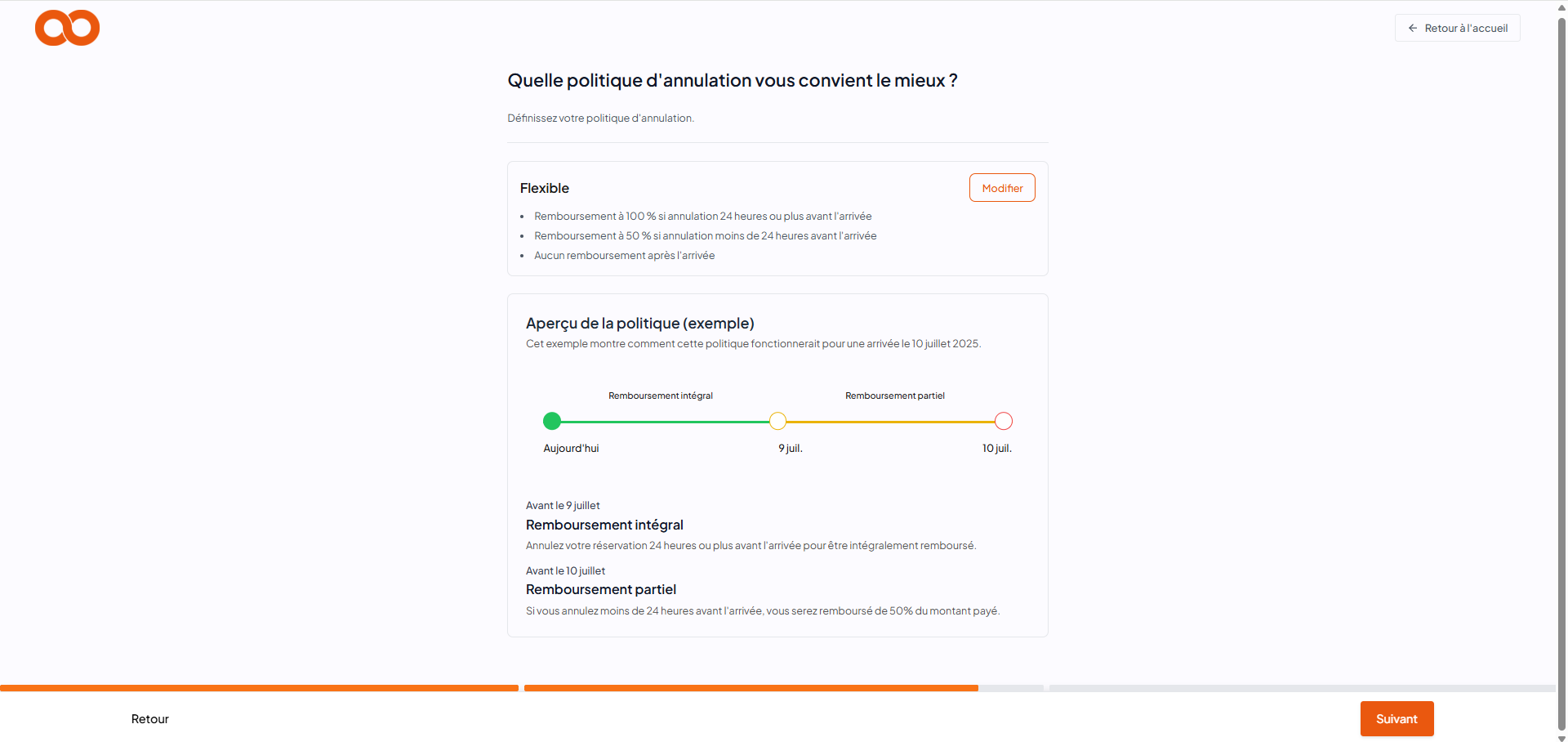 Capture d'écran étape 9 - Annulation